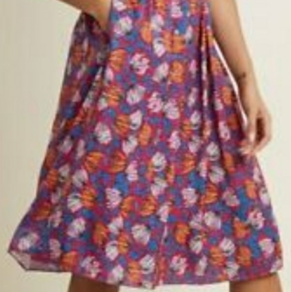 Modcloth pink orange blue floral print dress - Picture 4 of 6